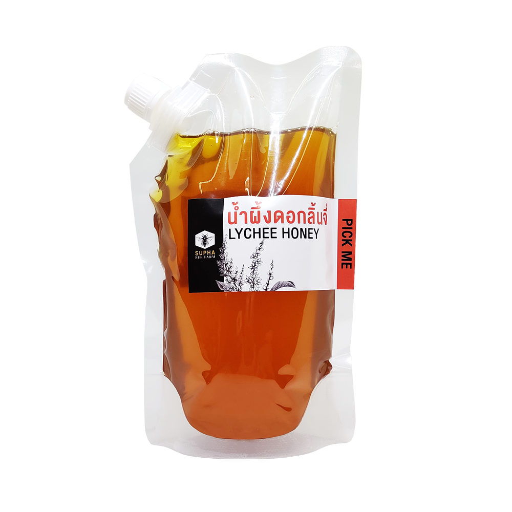 น้ำผึ้งดอกลิ้นจี่ 800 กรัม ถุงรีฟีล Lychee Honey 800g